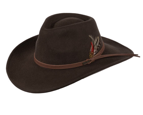 Outback Trading Company Cooper River Wool Hat Brown / SM 1391-BRN-SM 089043138055 Wool Felt Hats