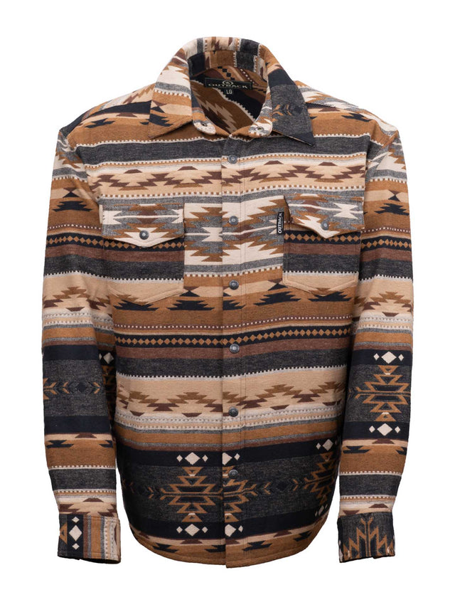 OutbackTrading.com Men's Benson Shirt Jacket - Black/brown Black/brown / SM 29935-BBN-SM 789043439663