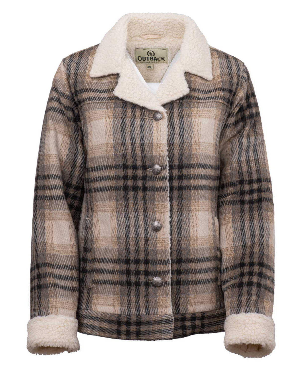 OutbackTrading.com 2026 - Womenâ€™s Gemma Berber Lined Jacket Tan / SM 29855-TAN-SM 789043438864 Coats & Jackets