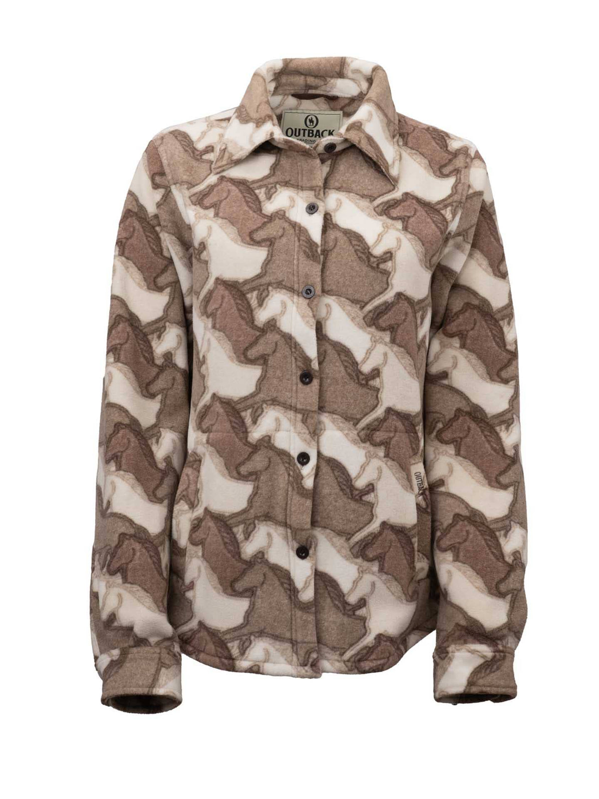 OutbackTrading.com 2026 - Women's Stampede Big Shirt Brown / MD 42265-BRN-MD 789043445343 Fleece