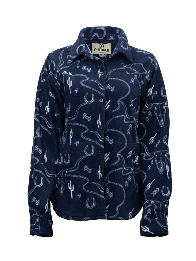 OutbackTrading.com Women's Ainsley Big Shirt - Navy Navy / SM 42260-NVY-SM 789043445282 Fleece