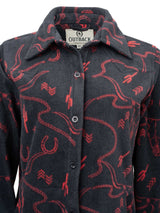 OutbackTrading.com Women's Ainsley Big Shirt - Black Fleece