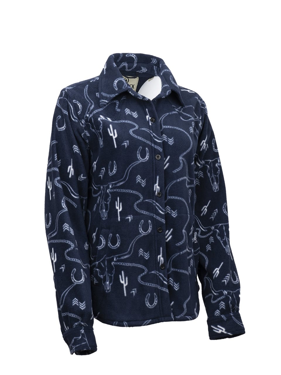 OutbackTrading.com Women's Ainsley Big Shirt - Navy Fleece