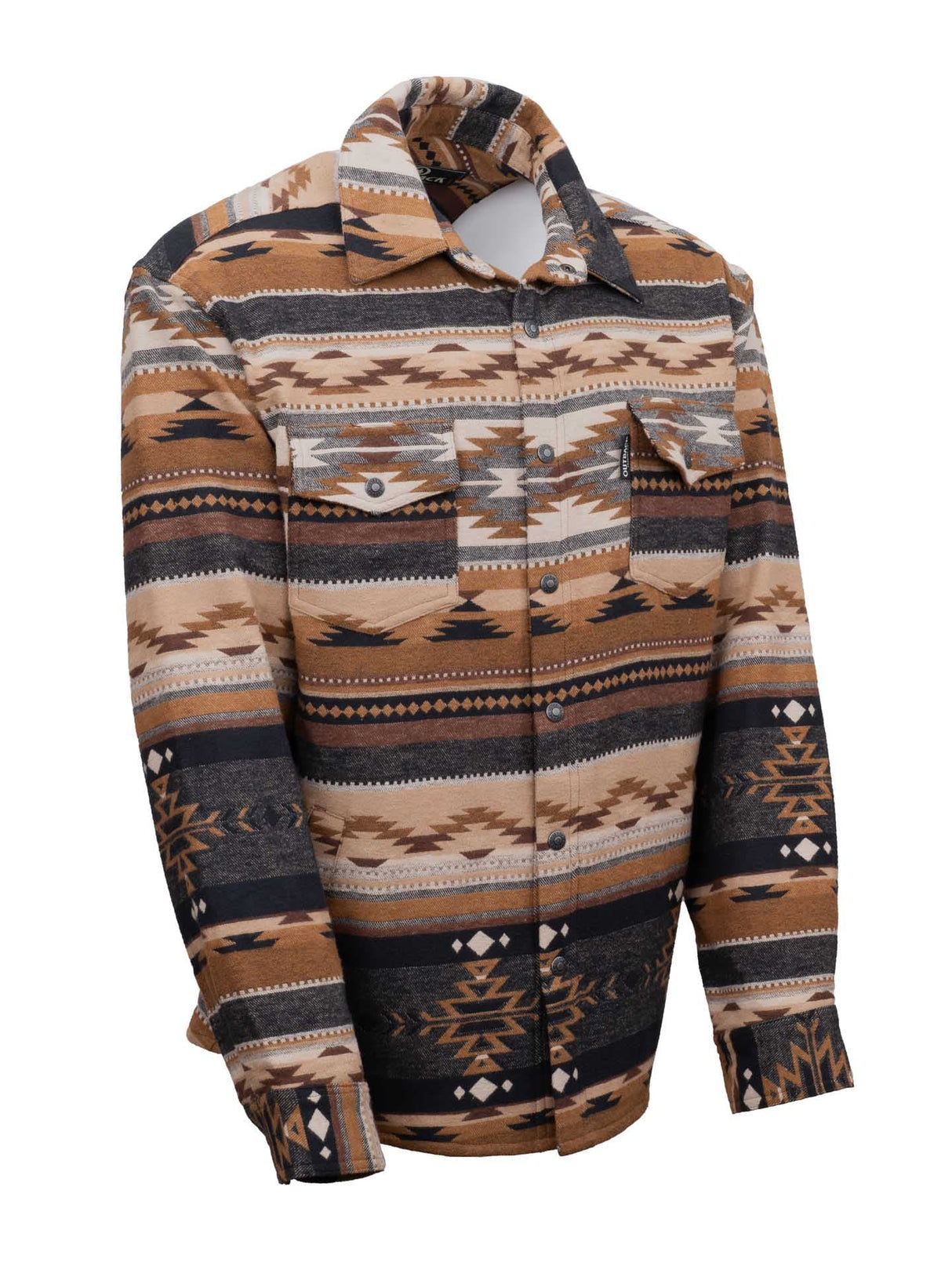 OutbackTrading.com Men's Benson Shirt Jacket - Black/brown