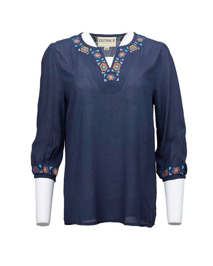 OutbackTrading.com Lilah Shirt Navy / SM 40311-NVY-SM 789043431391