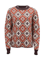 OutbackTrading.com Women's Aztec Cross Sweater - Rust Rust / SM 40351-RST-SM 789043441291