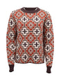 OutbackTrading.com Women's Aztec Cross Sweater - Rust Rust / SM 40351-RST-SM 789043441291