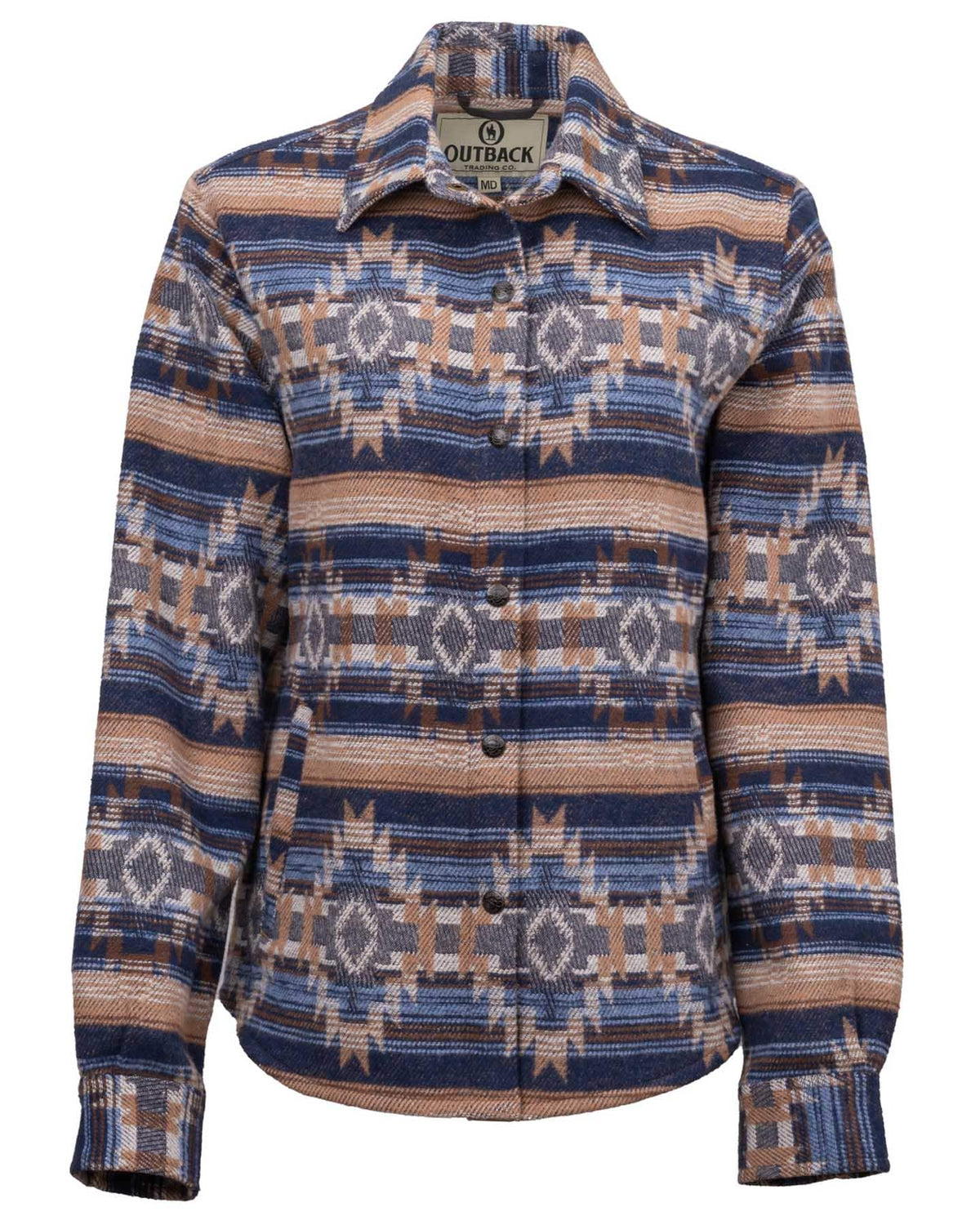 OutbackTrading.com Women's Daphne Shirt Jacket - Blue Blue / SM 48702-BLU-SM 789043445480 Shirt Jackets