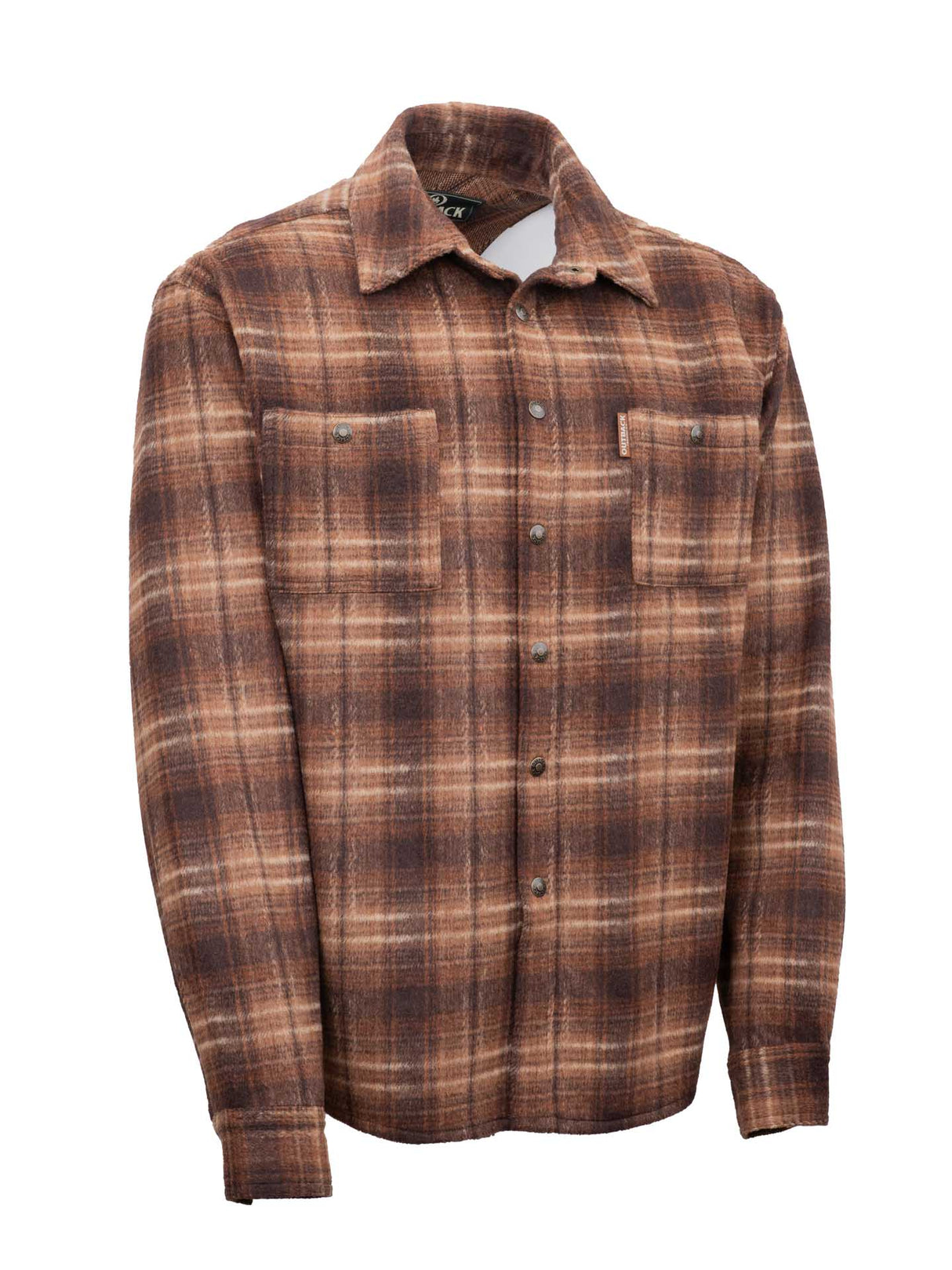 OutbackTrading.com Men's Jasper Shirt Jacket - Rust Shirt Jackets