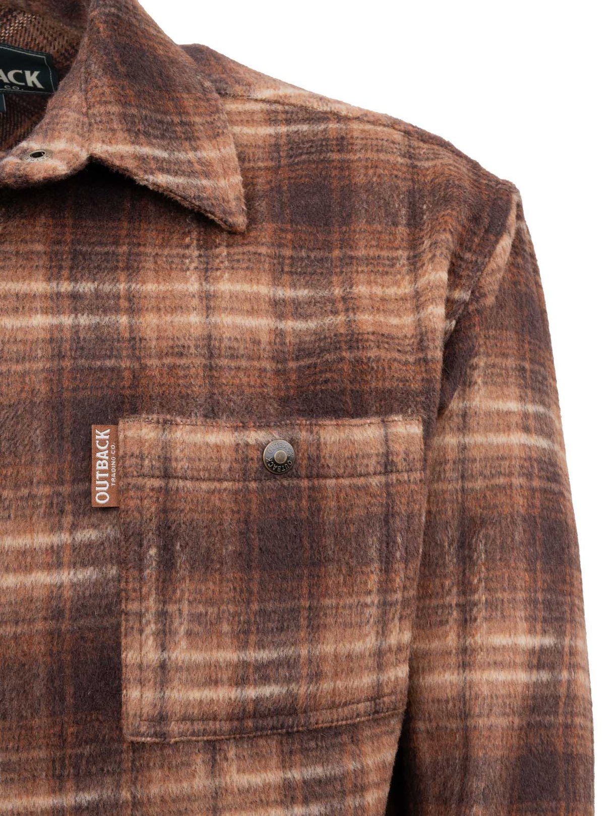 OutbackTrading.com Men's Jasper Shirt Jacket - Rust Shirt Jackets