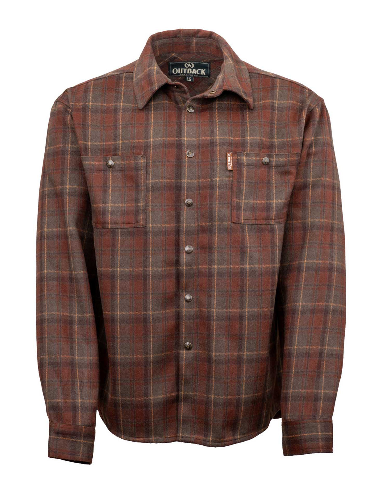 OutbackTrading.com Men's Conway Shirt Jacket - Red Red / SM 40423-RED-SM 789043443776 Shirt Jackets