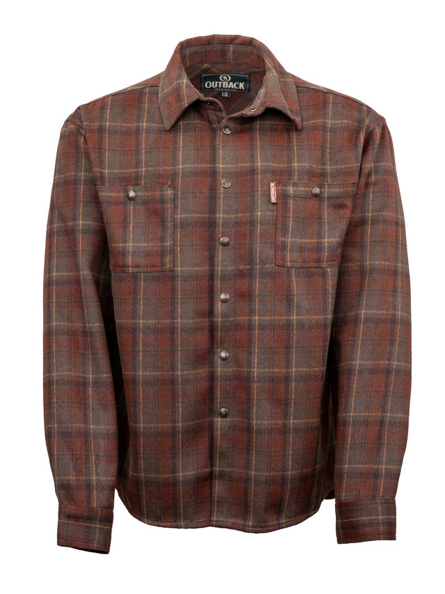 OutbackTrading.com Men's Conway Shirt Jacket - Red Red / SM 40423-RED-SM 789043443776 Shirt Jackets