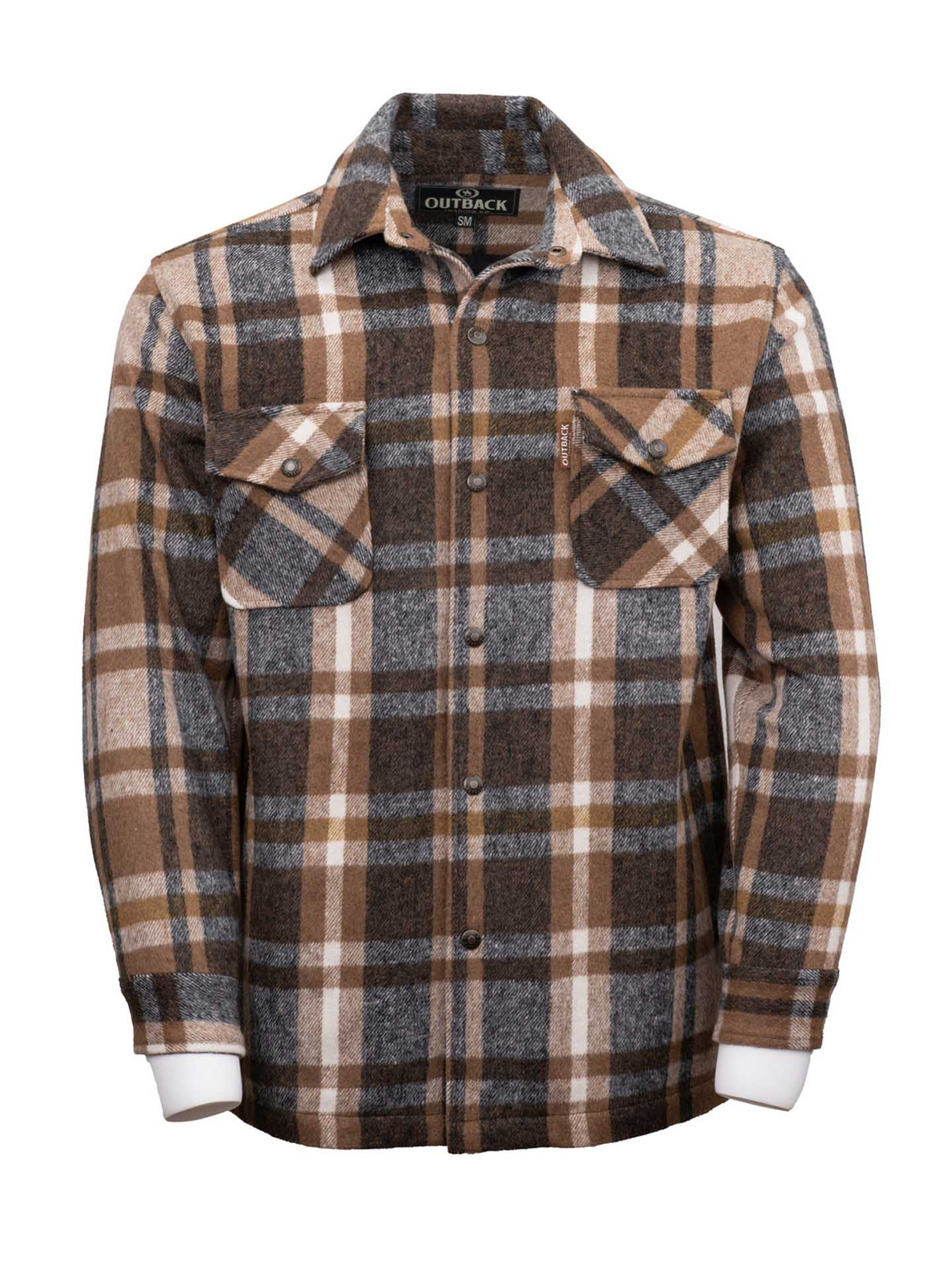 OutbackTrading.com Men's Waylon Shirt - Black/brown Black/brown / SM 40420-BBN-SM 789043443653 Shirts