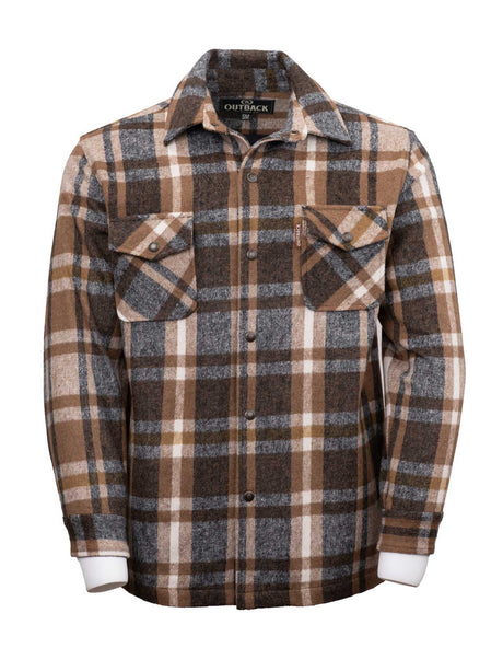 OutbackTrading.com Men's Waylon Shirt - Black/brown Black/brown / SM 40420-BBN-SM 789043443653 Shirts