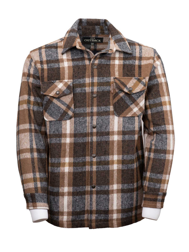 OutbackTrading.com Men's Waylon Shirt - Black/brown Black/brown / SM 40420-BBN-SM 789043443653 Shirts