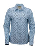OutbackTrading.com Women's Horseshoe Toss Button Up Shirt - Light Blue Light Blue / SM 40362-LBL-SM 789043441604 Shirts