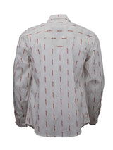 OutbackTrading.com Men's Cattle Skull Stripe Shirt - White Shirts