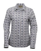 OutbackTrading.com Women's Bronc Stripe Shirt - White White / SM 40375-WHI-SM 789043442274 Shirts