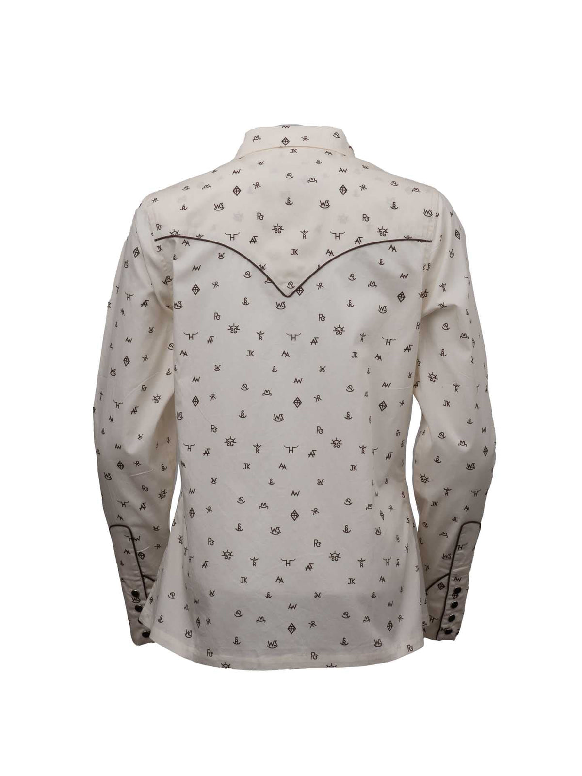 OutbackTrading.com Women's Cattle Brand Shirt - Cream Shirts
