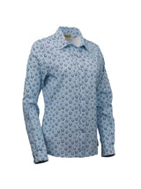 OutbackTrading.com Women's Horseshoe Toss Button Up Shirt - Light Blue Shirts
