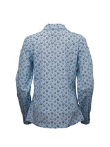 OutbackTrading.com Women's Horseshoe Toss Button Up Shirt - Light Blue Shirts
