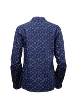 OutbackTrading.com Women's Horseshoe Toss Button Up Shirt - Navy Shirts