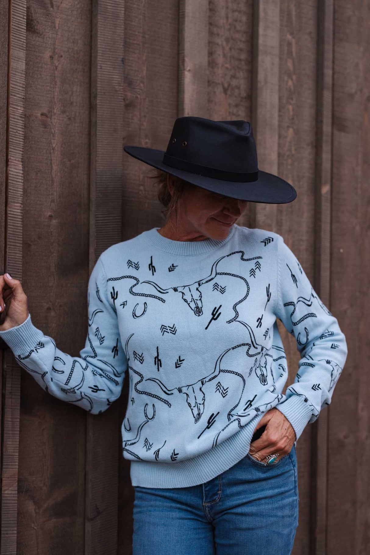 OutbackTrading.com 2026 - Women's Ainsley Sweater (Light Blue) Sweaters