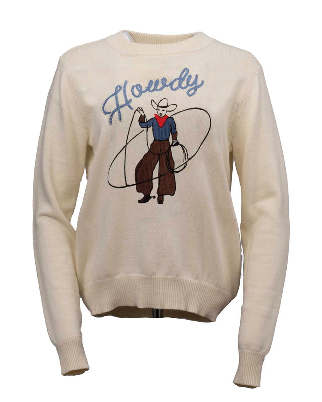 OutbackTrading.com 2026 - Women's Howdy Sweater Cream / SM 40350-CRM-SM 789043441246 Sweaters