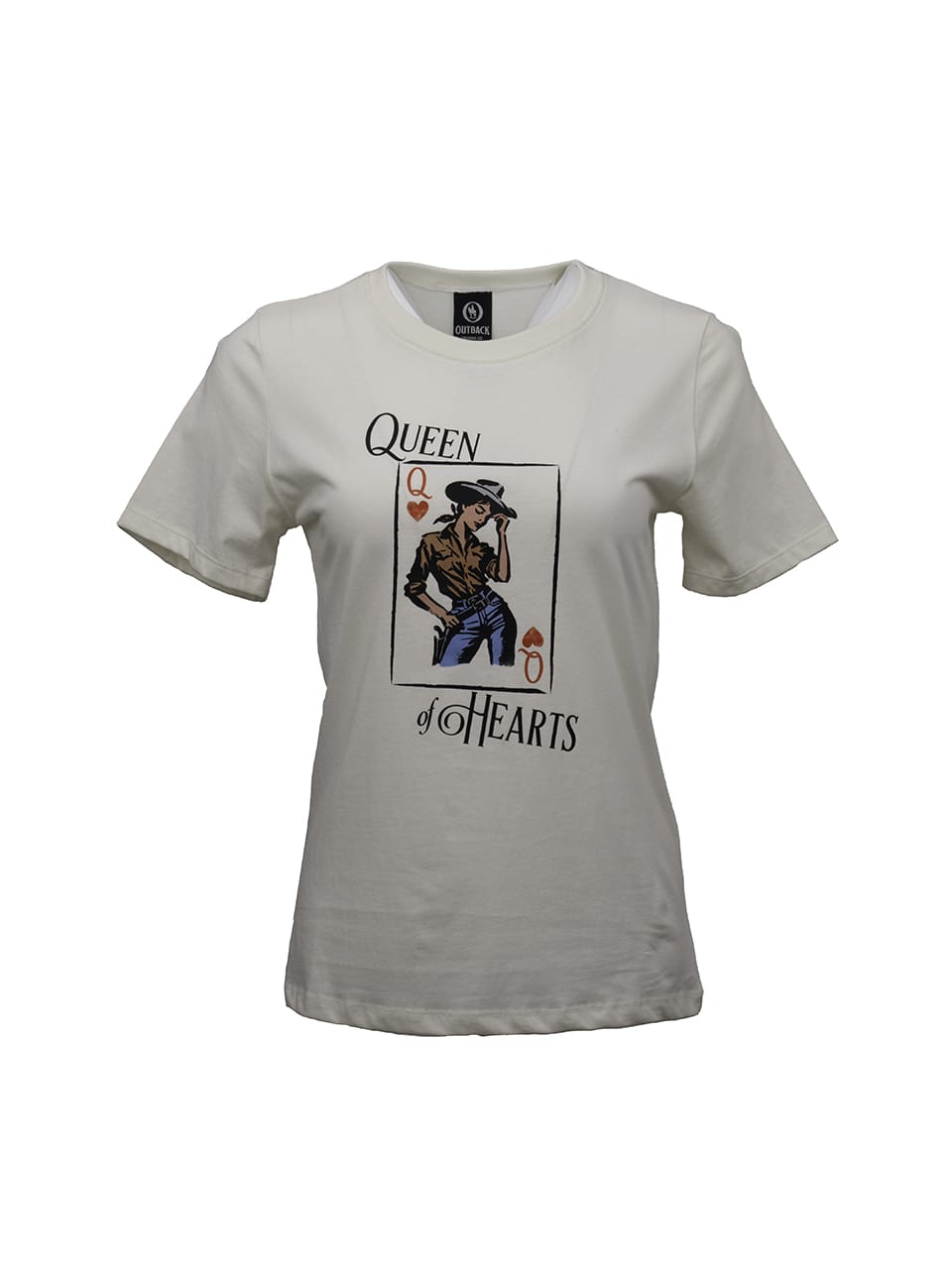 OutbackTrading.com Women's Queen of Hearts Tee - Cream Cream / SM 40372-CRM-SM 789043442021 Tees