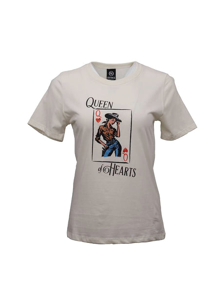 OutbackTrading.com Women's Queen of Hearts Tee - Cream Cream / SM 40372-CRM-SM 789043442021 Tees