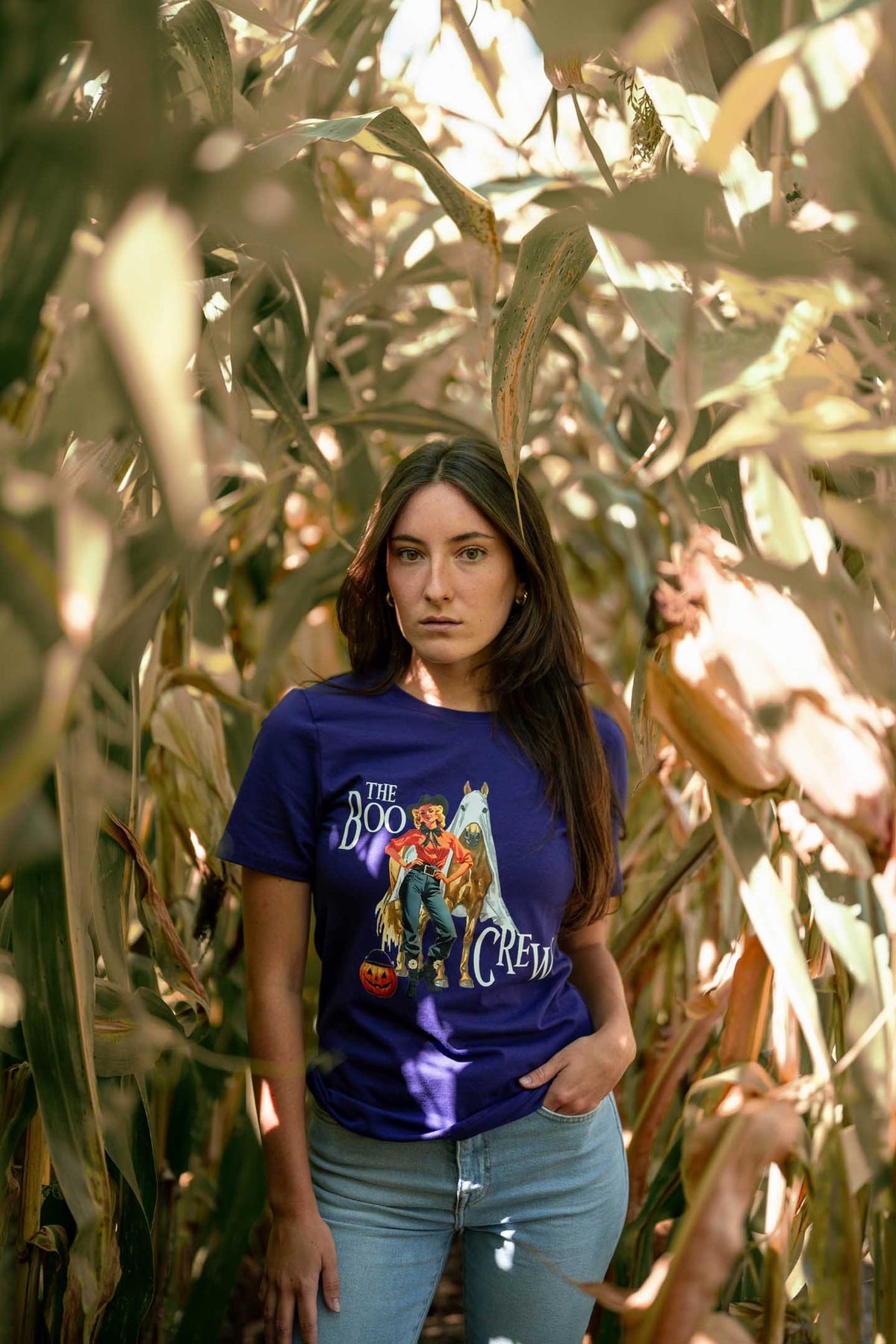 OutbackTrading.com Women's Boo Crew Tee - Plum Tees