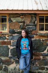 OutbackTrading.com Women's Santa's Cowgirl Tee - Teal Tees