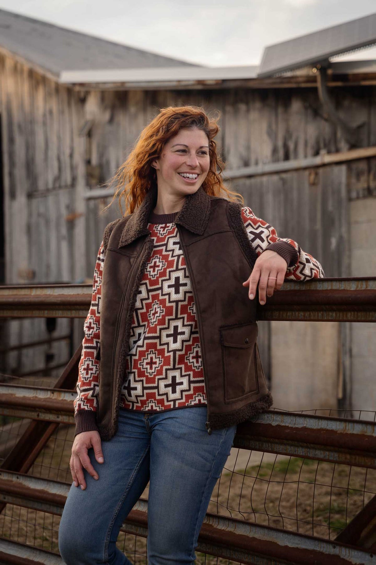 OutbackTrading.com Women's Kimberly Zip Up Vest - Chocolate Vests
