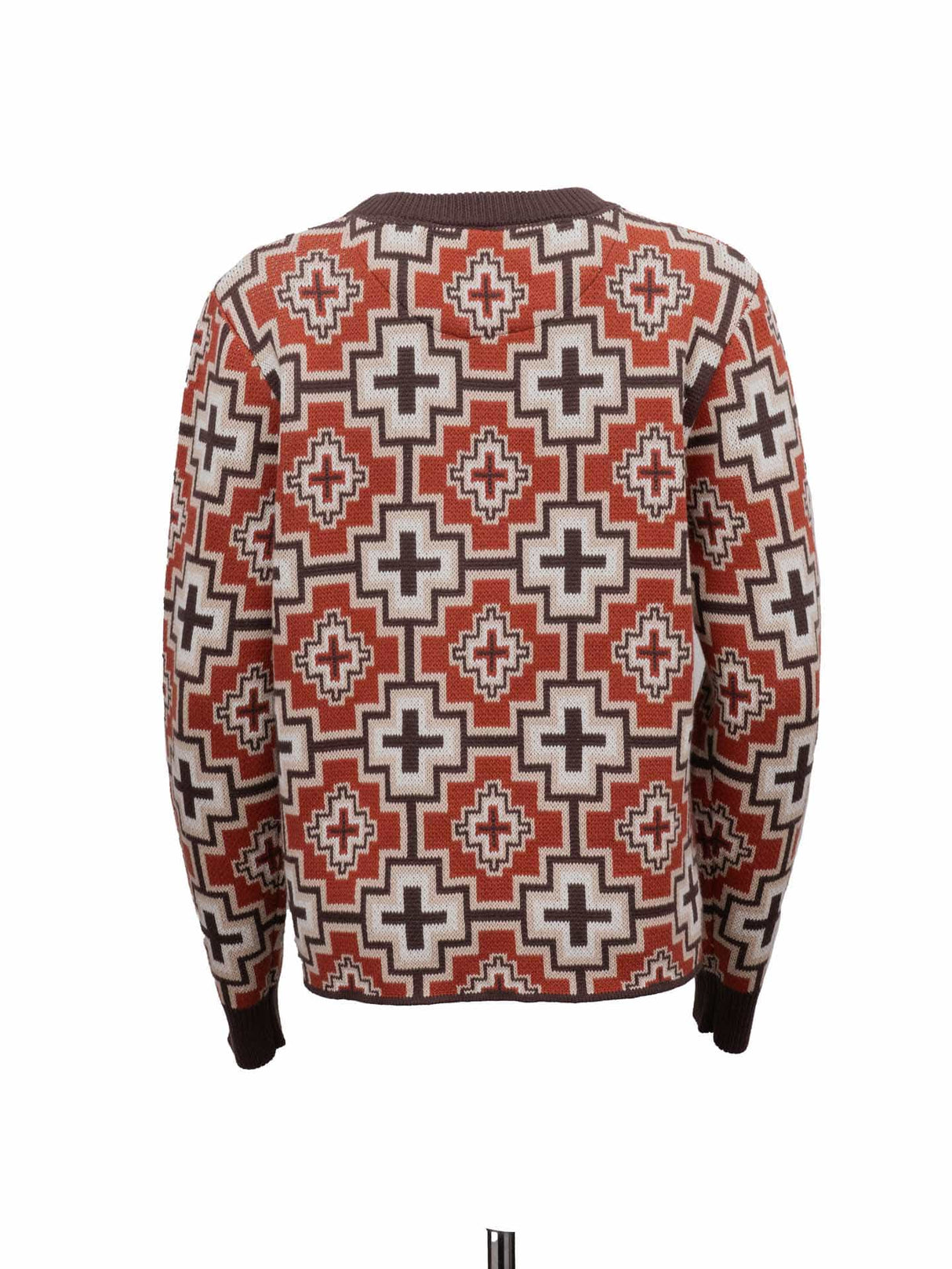 OutbackTrading.com Women's Aztec Cross Sweater - Rust