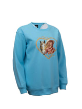 OutbackTrading.com Women's Here For the Horses Sweatshirt - Blue