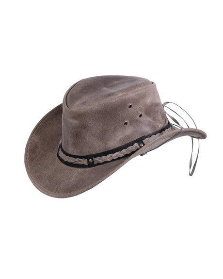 Shapeable Unisex Australian Outback hat Western Style Leather Cowboy hat  for Men and Women Wide Brim Vintage Old Style : : Clothing, Shoes  