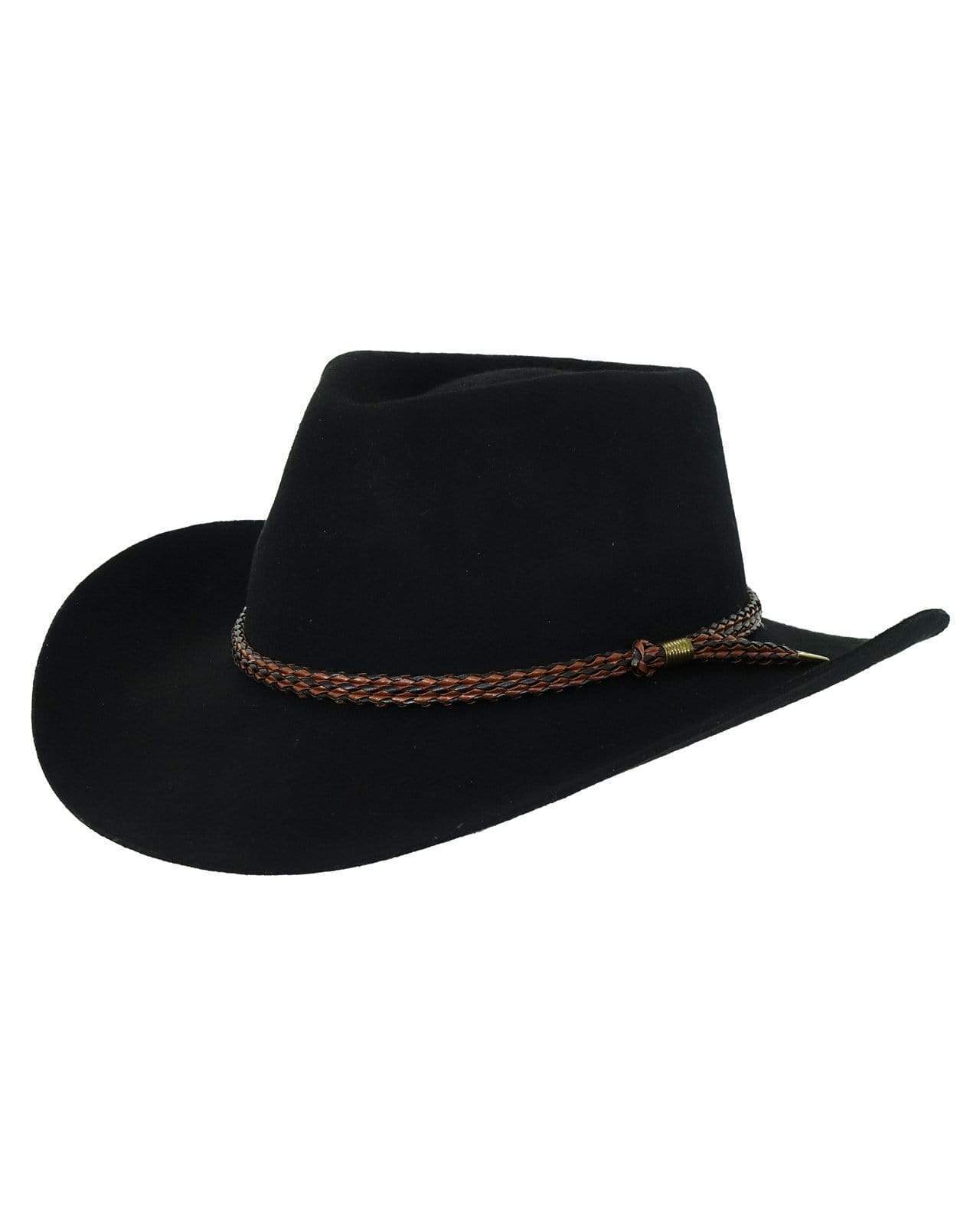 Black canvas sales outback hat