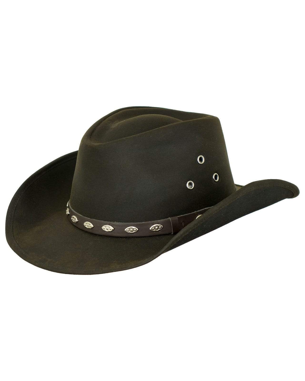 Outback Trading Badlands Oilskin Hat Brown / Large