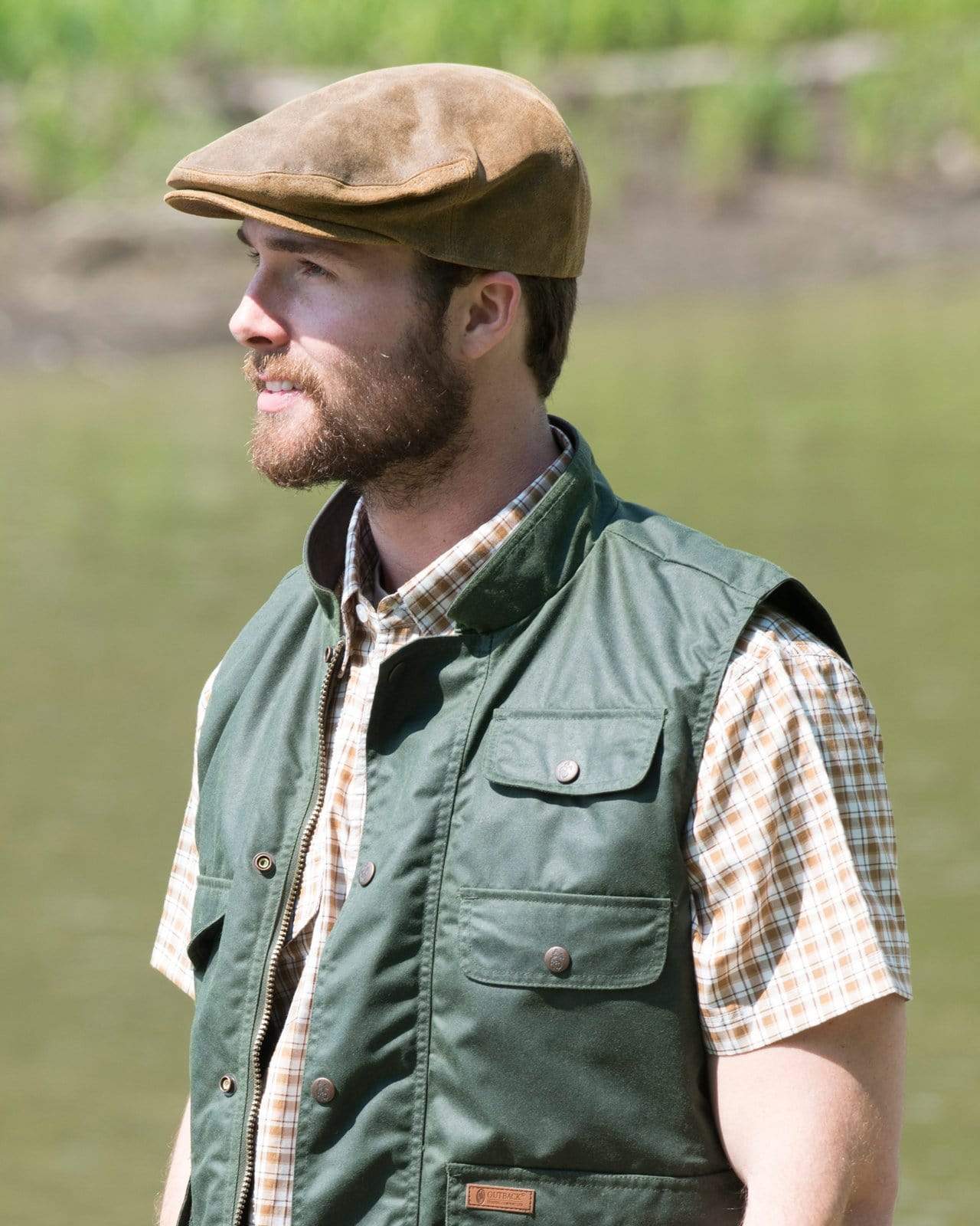 Outback Trading Company Leather Ascot Cap Hats
