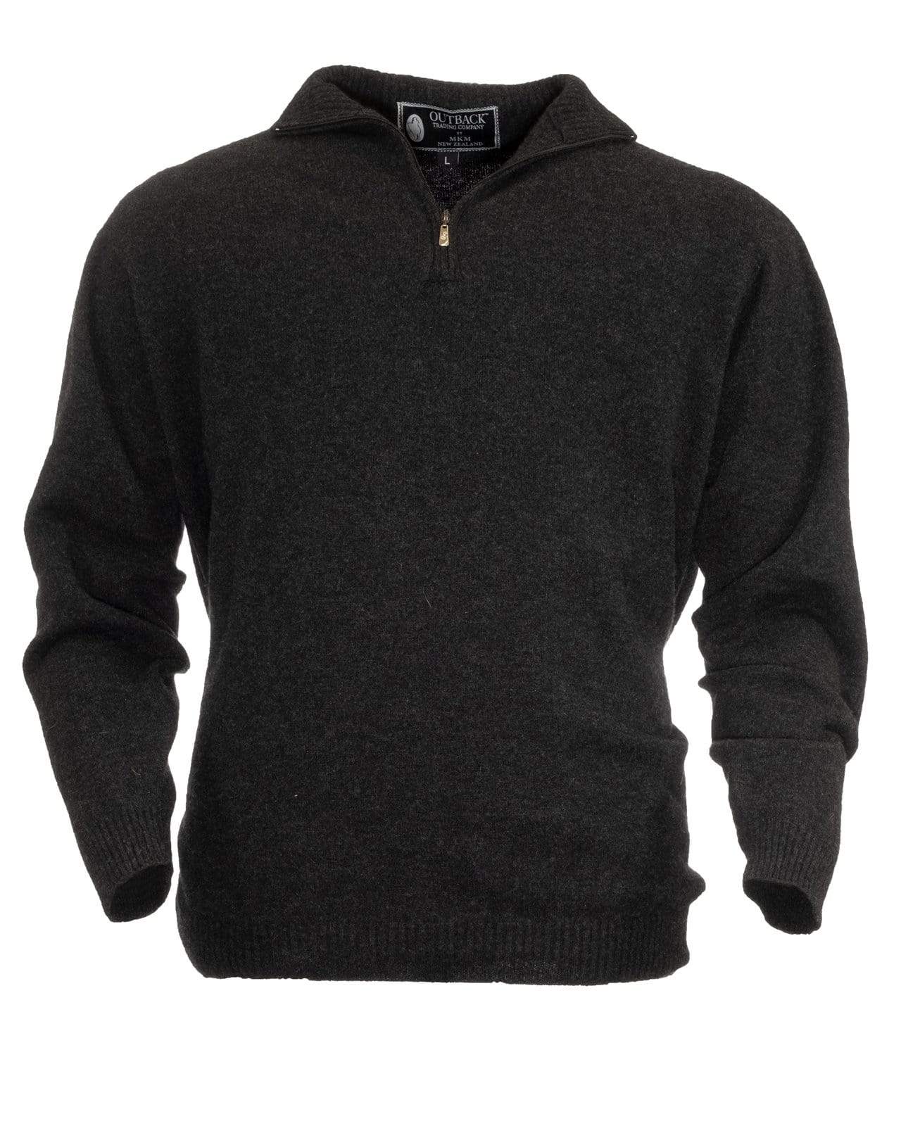 Outback Trading Company Men’s Palmerston Merino Sweater Charcoal / S 6537-CHR-SM 789043391046 Shirts & Tops