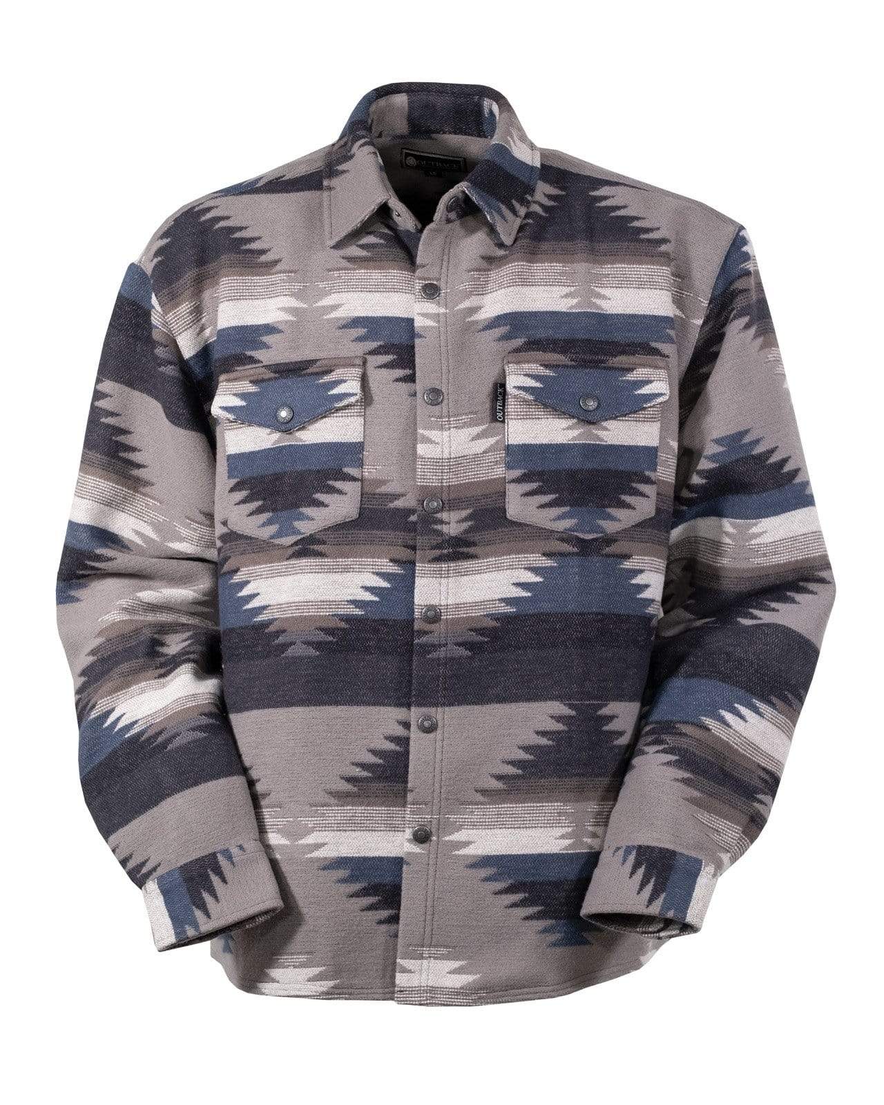 Outback Trading Company Men’s Elliot Shirt Jacket Grey / M 42726-GRY-MD 789043384482 Shirts & Tops