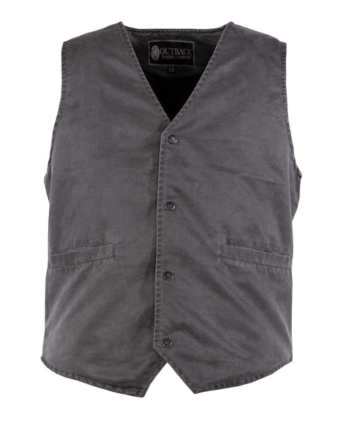 Outback Trading Company Men’s Sebastian Vest Iron / M 29738-IRN-MD 789043381894 Vests