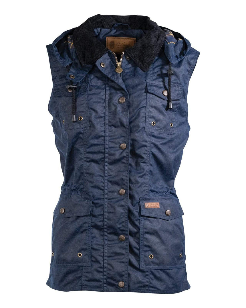 Outback Trading Company Women’s Jill-A-Roo Oilskin Vest Navy / S 29699-NVY-SM 789043386813 Vests